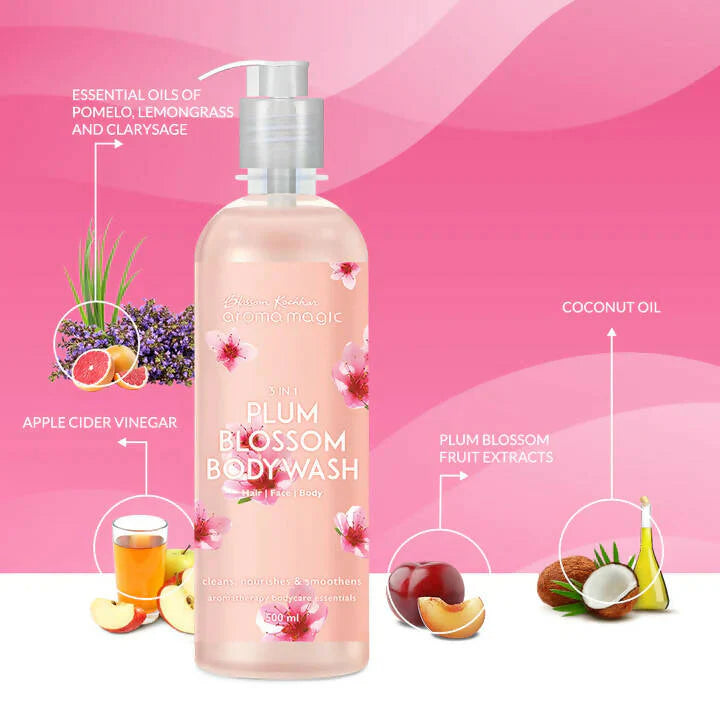 Blossom Kochhar Aroma Magic 3In1 Plum Blossom Bodywash -220 ml Mytrendzcart