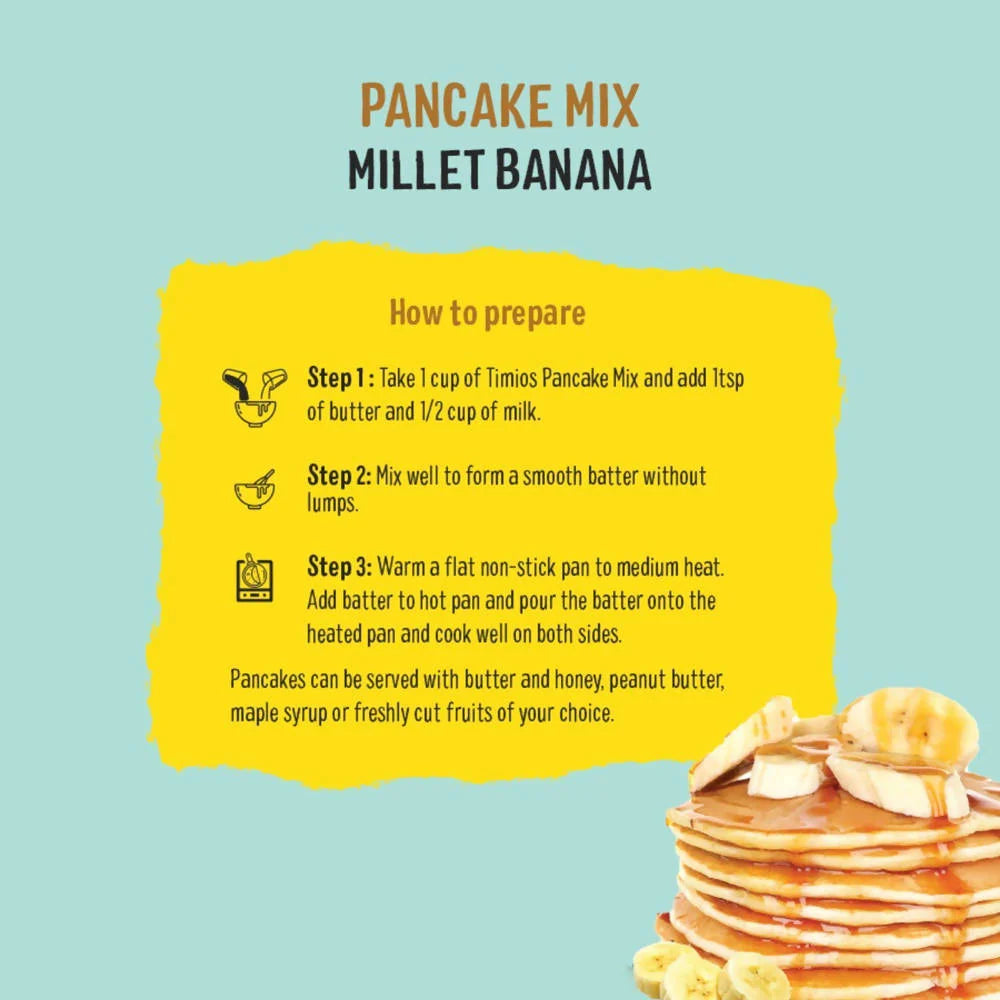 Timios Banana Millet Pancake with Vanilla -150 gm Mytrendzcart