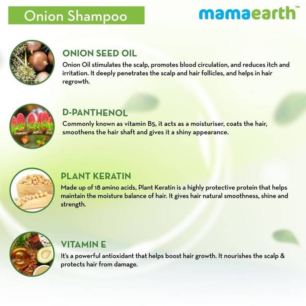 Mamaearth Onion Shampoo & Onion Conditioner For Hair Fall Control -(250 ml + 250 ml) Combo Mytrendzcart