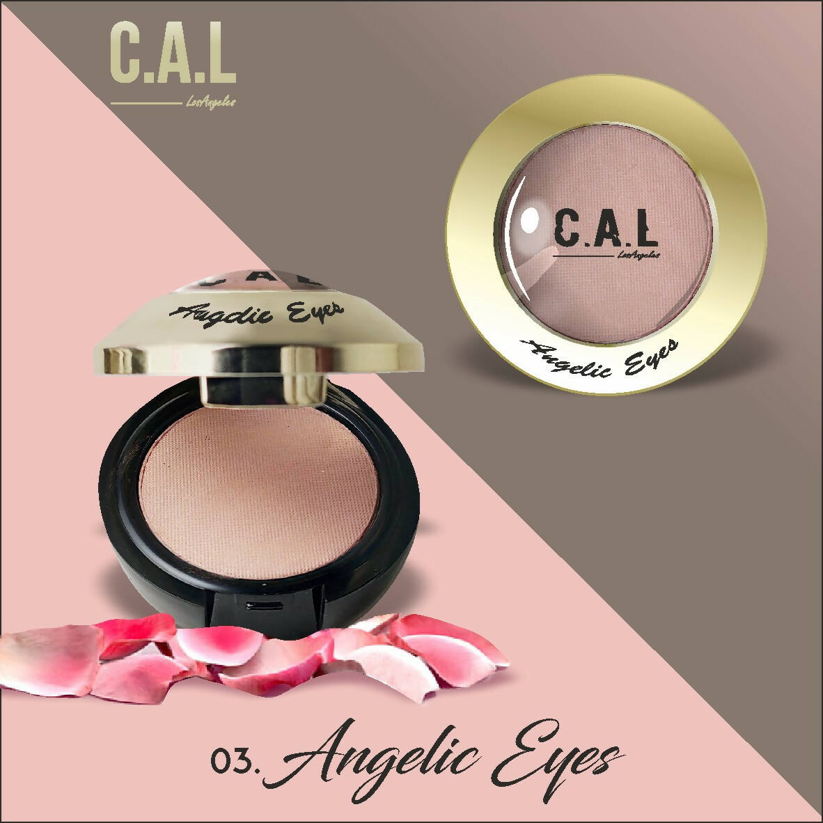 CAL Los Angeles Angelic Eye Shadow (Single Eyes) 03-Brown - Mytrendzcart