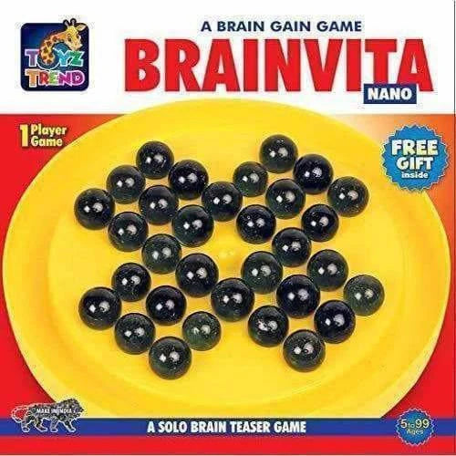 TOYZTREND Mind Challenging and Brain Development Brainvita Mini for Kids with 33 Glass Marbles Mytrendzcart