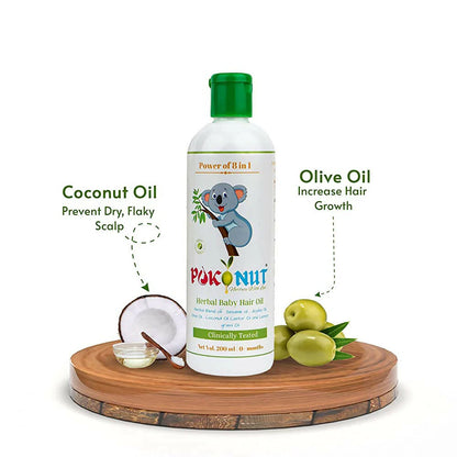 Pokonut Herbal Chemical Free Baby Hair Oil -100 ml Mytrendzcart