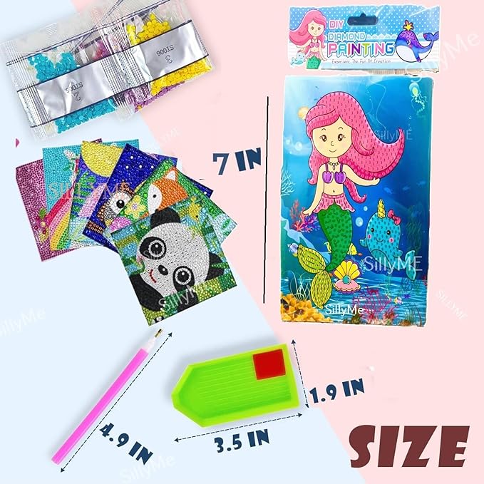 SILLYME 24pcs Return Gifts Birthday Party Kids - Diamond Painting kit for Kids | DIY Art and Craft kit | Best Birthday Return Gifts for Kids in Bulk - Return Gifts for Kids Age 8-12 Age 3-5 Mytrendzcart