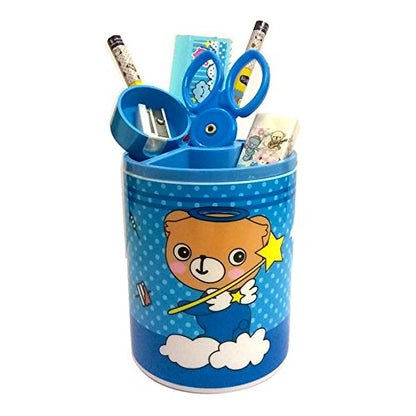 Gifts Online Birthday Party Return Gifts Stationary Set-of 6-One Set Includes Pen Stand,2 Pencils,Rubber,Sharpner,Paper Scissor,Scale Mytrendzcart