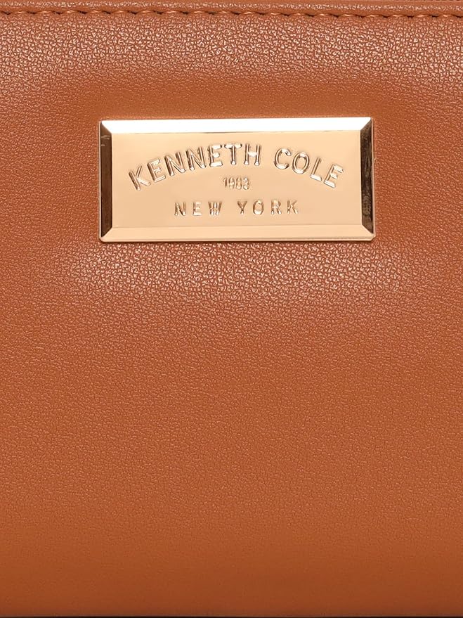 Kenneth Cole Womens Perfect Carry-All Money Manager RFID Blocking Wallet Organizer | Stylish Wallet for Ladies & Girls, Cognac - Mytrendzcart