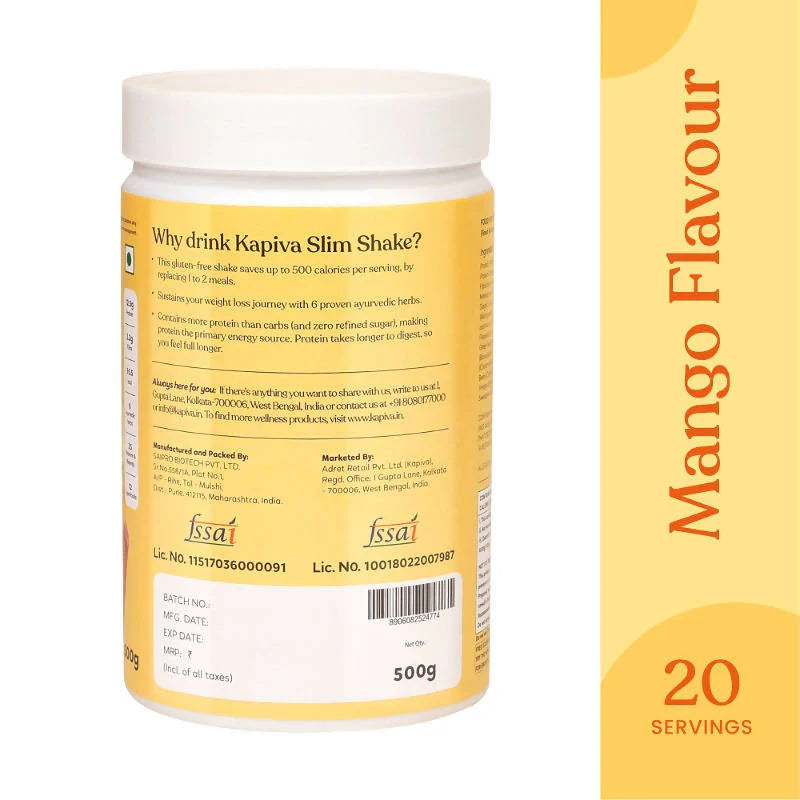 Kapiva Ayurveda Slim Shake - Mango -500 gm Mytrendzcart