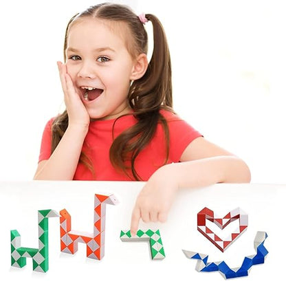 Birthday Popper Twist Snake Puzzle | Set of 20, Size: 5 x 3.5 cm | Magic Speed Cubes for Boys Girls Teens | Goody Bag Fillers | Classroom Prizes | Birthday Return Gift to Kids of All Age Group Mytrendzcart