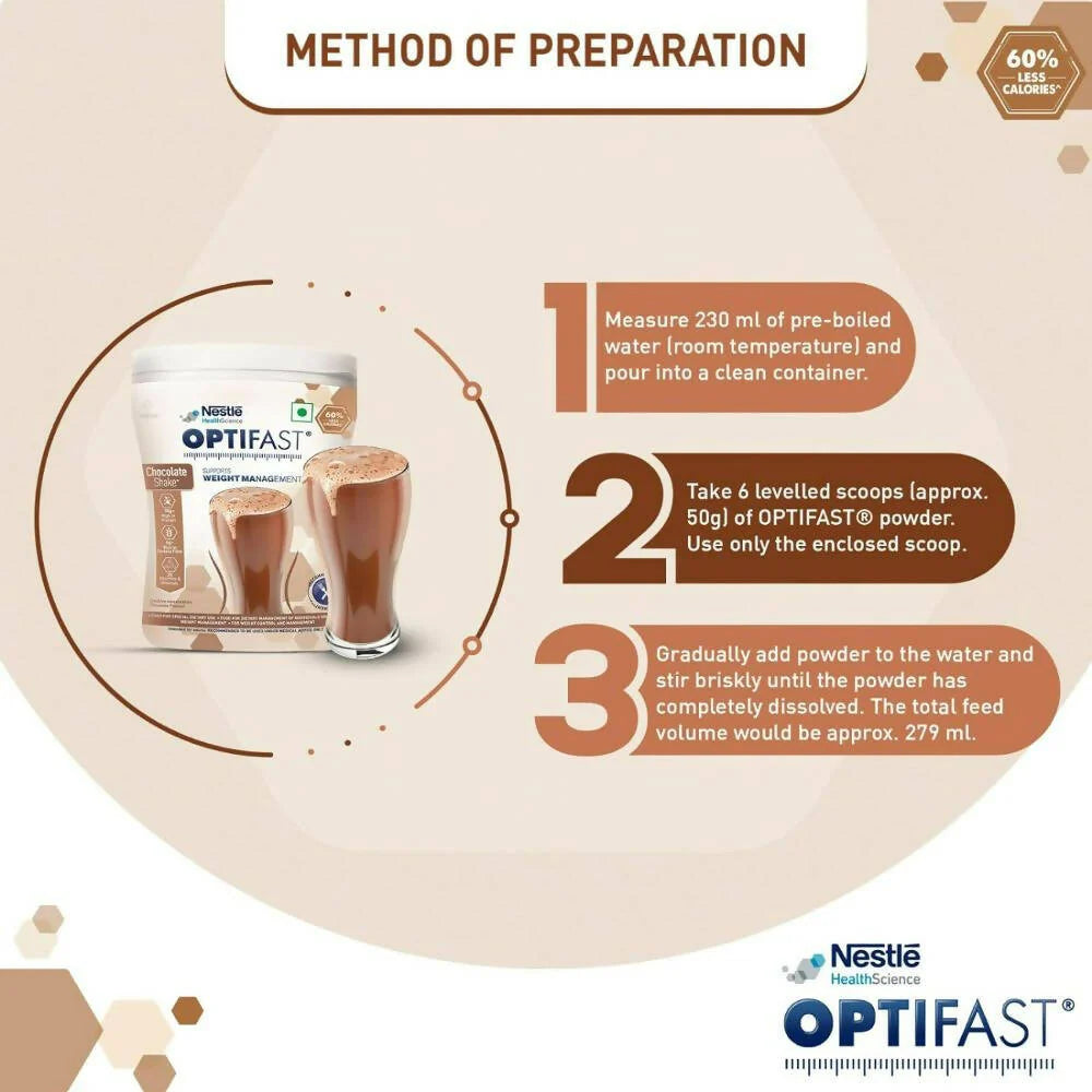 Nestle Optifast Weight Management Shake - Low Calorie Diet, Nutritional Drink, Healthy Weight Management -400 gm - Chocolate Mytrendzcart