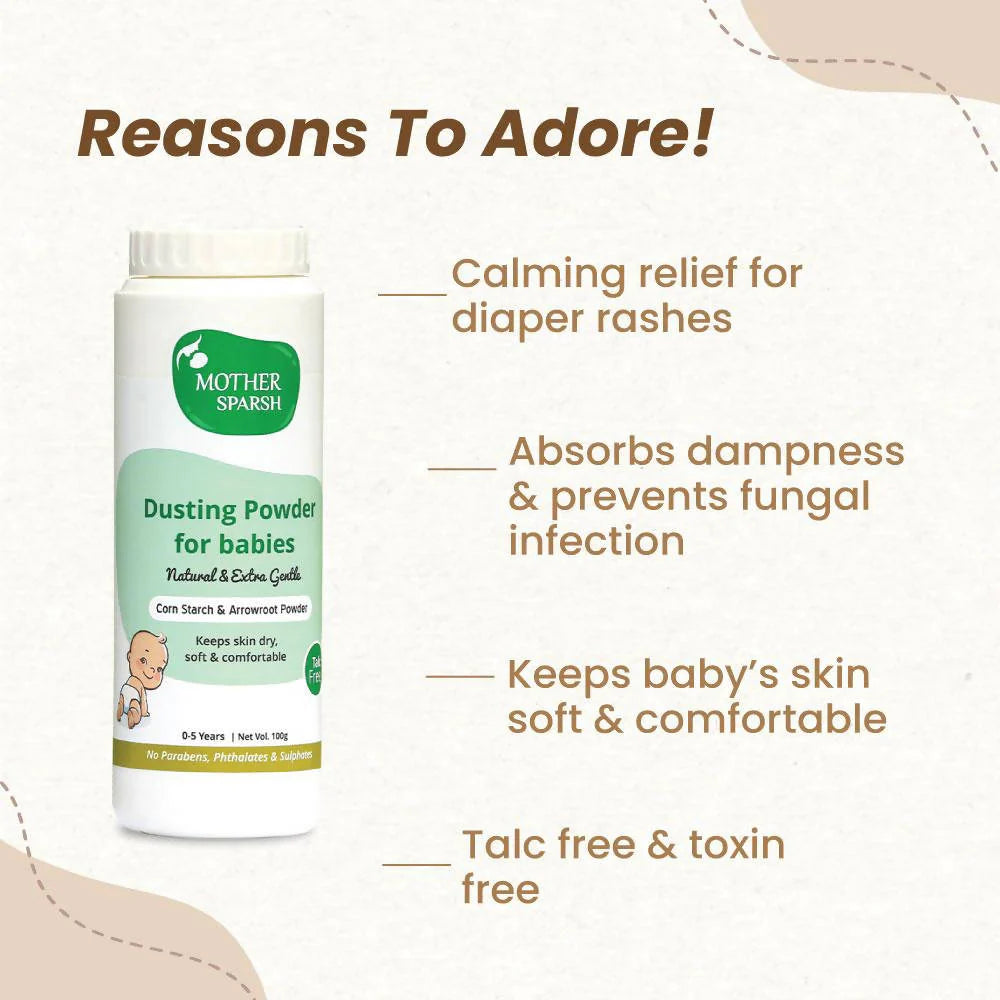 Mother Sparsh Dusting Powder For Babies -100 gm Mytrendzcart