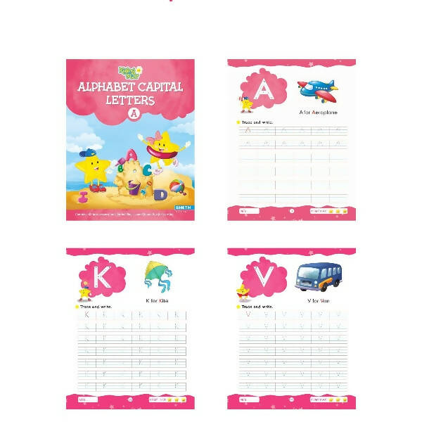 Rising Star Alphabet Capital & Small Letter Writing Practice Books Set for Kids| Set of 3| Ages 3-6 Years - Mytrendzcart