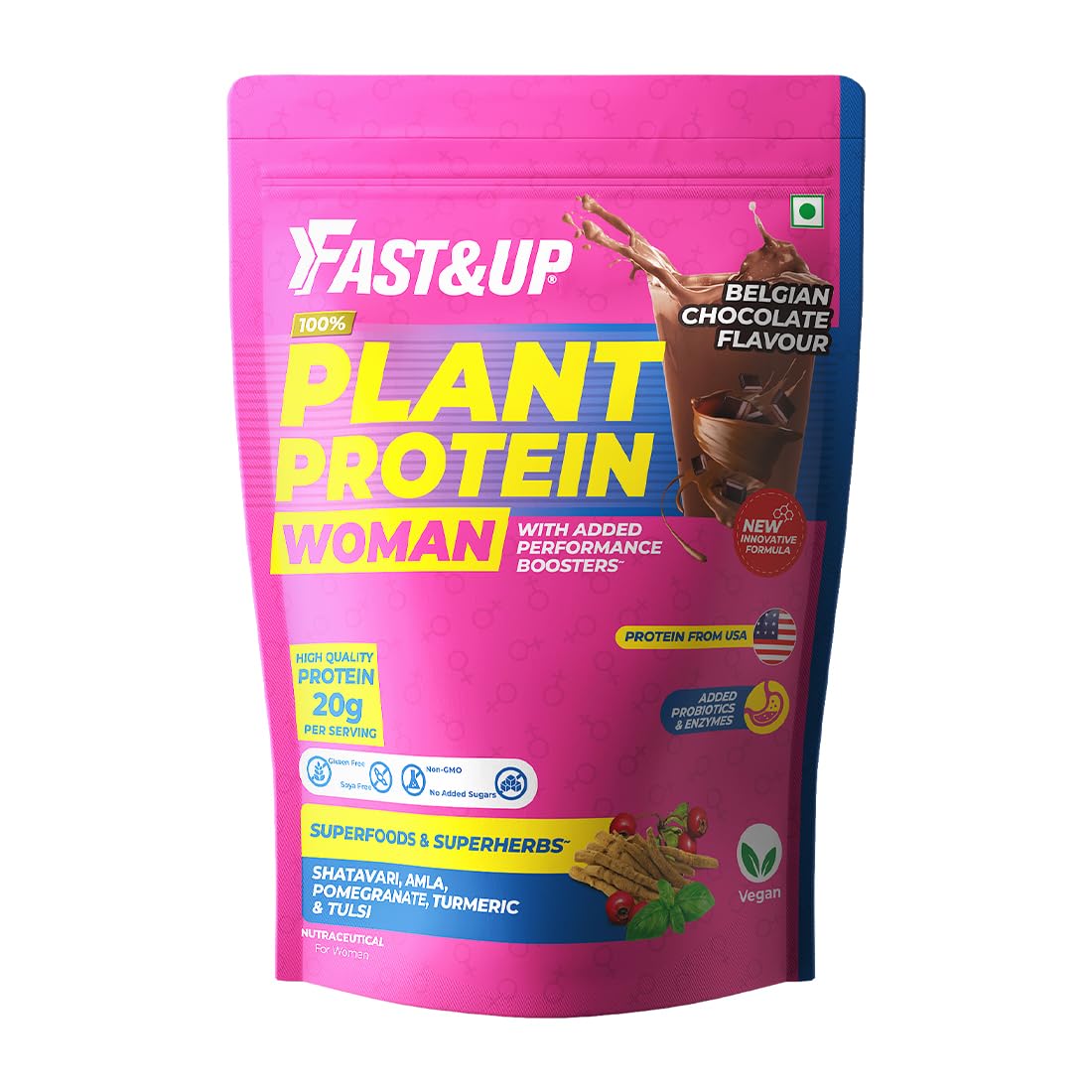 Fast&Up Plant Protein for Women with Superfoods & Superherbs - Mytrendzcart