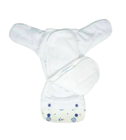 Kindermum Nano Aio Cloth Diaper With 2 Organic Cloth Inserts- Anchor For Kids -Free Size Mytrendzcart