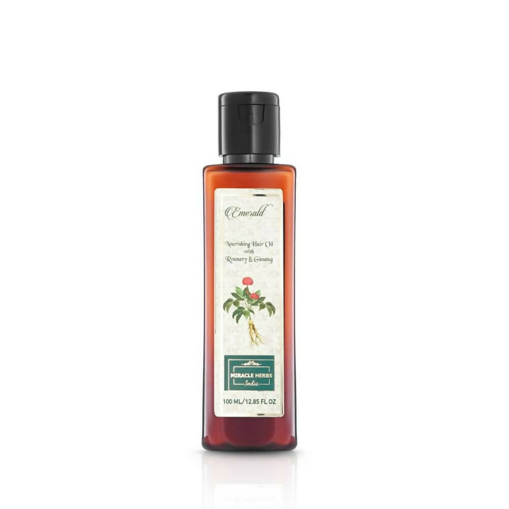 Miracle Herbs Emerald Nourishing Hair Oil With Rosmery And Ginseng - Mytrendzcart