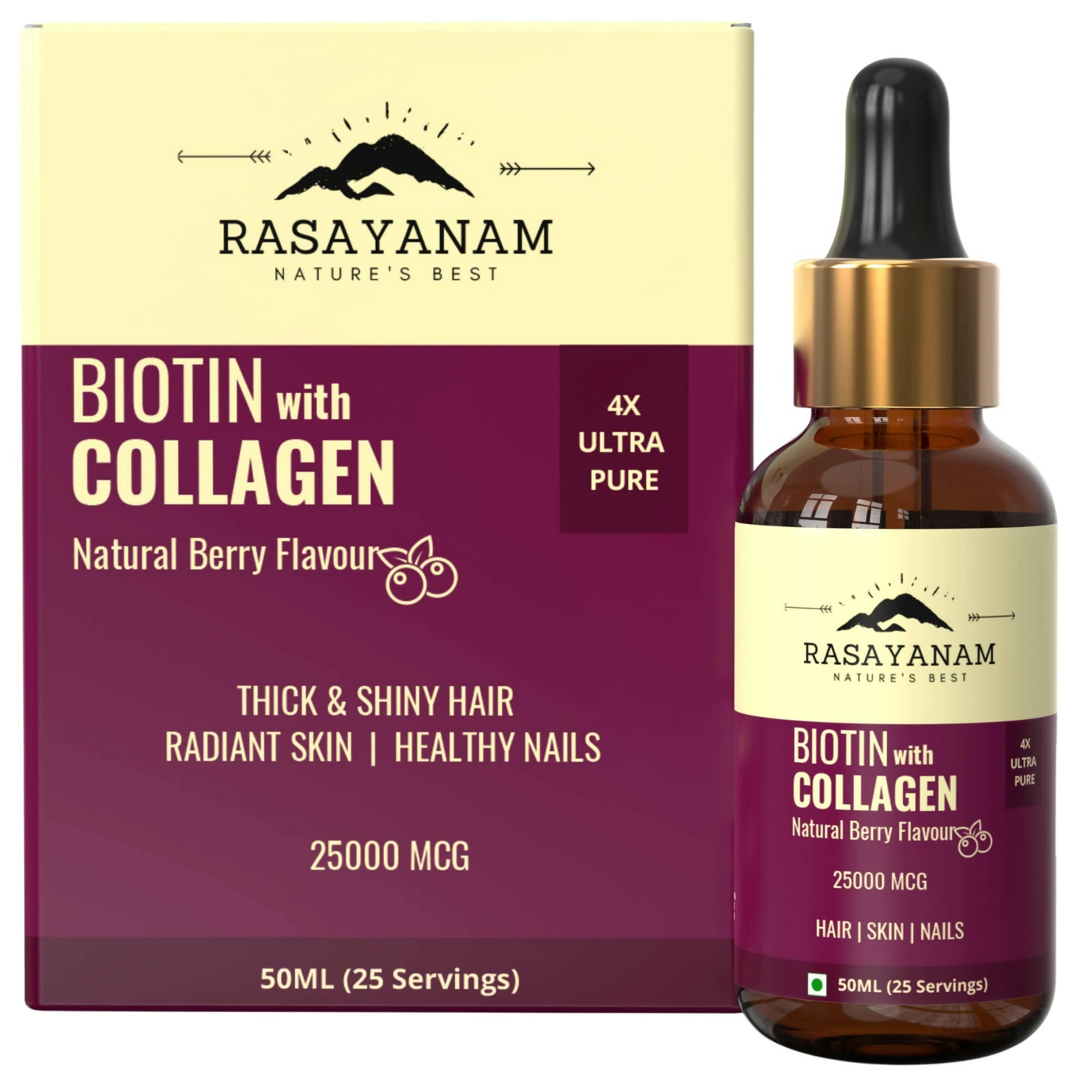 Rasayanam Liquid Biotin & Collagen for Hair Growth - Mytrendzcart