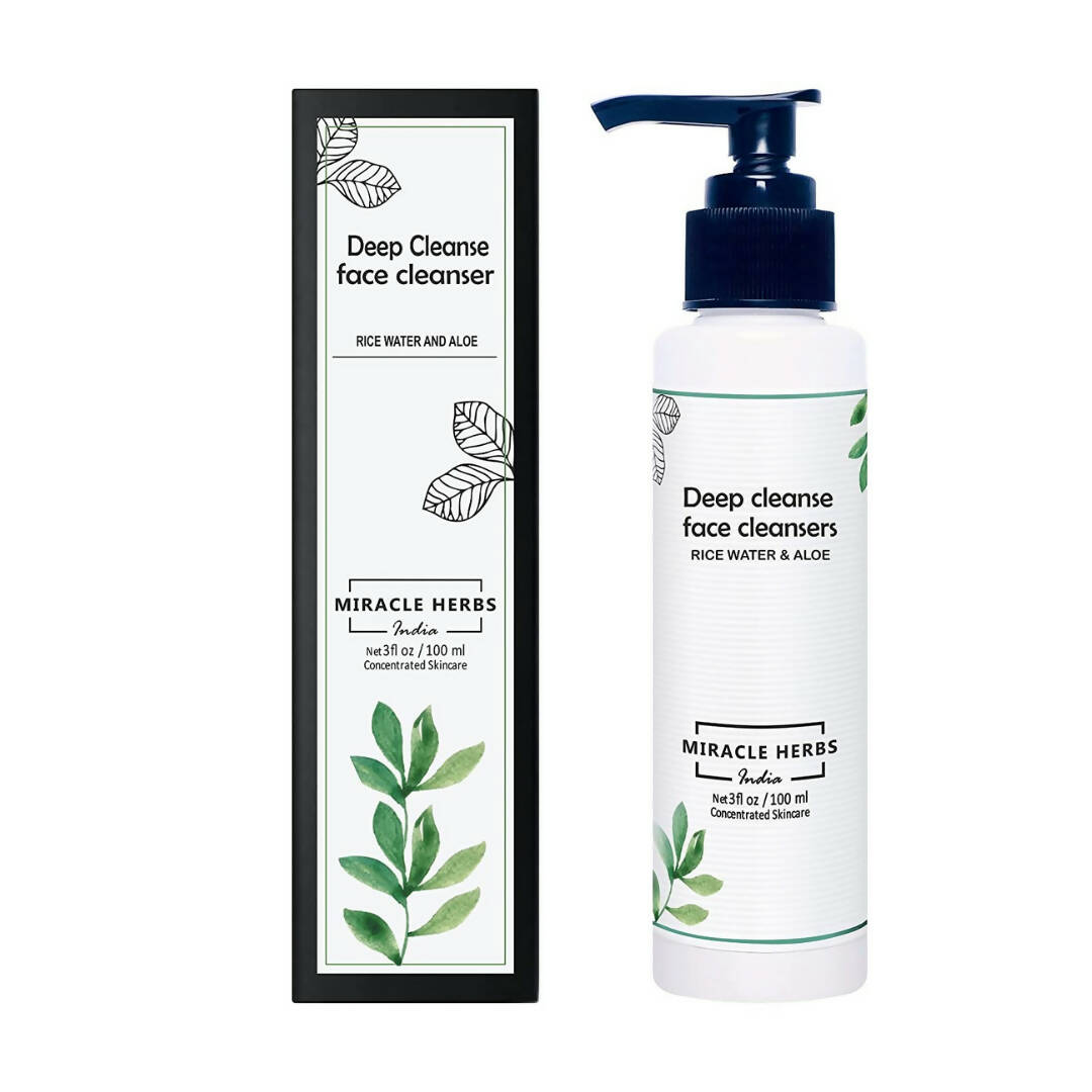 Miracle Herbs Deep Cleanse Face Cleanser Rice Water & Aloe - Mytrendzcart