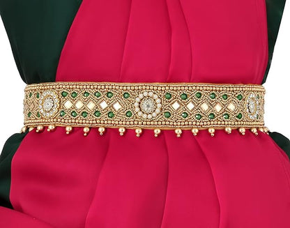 Vama Fashions Traditional embroidery cloth Saree Waist Belt stretchable Kamarpatta kamarband for Women - Size 30-40 inches Only Mytrendzcart