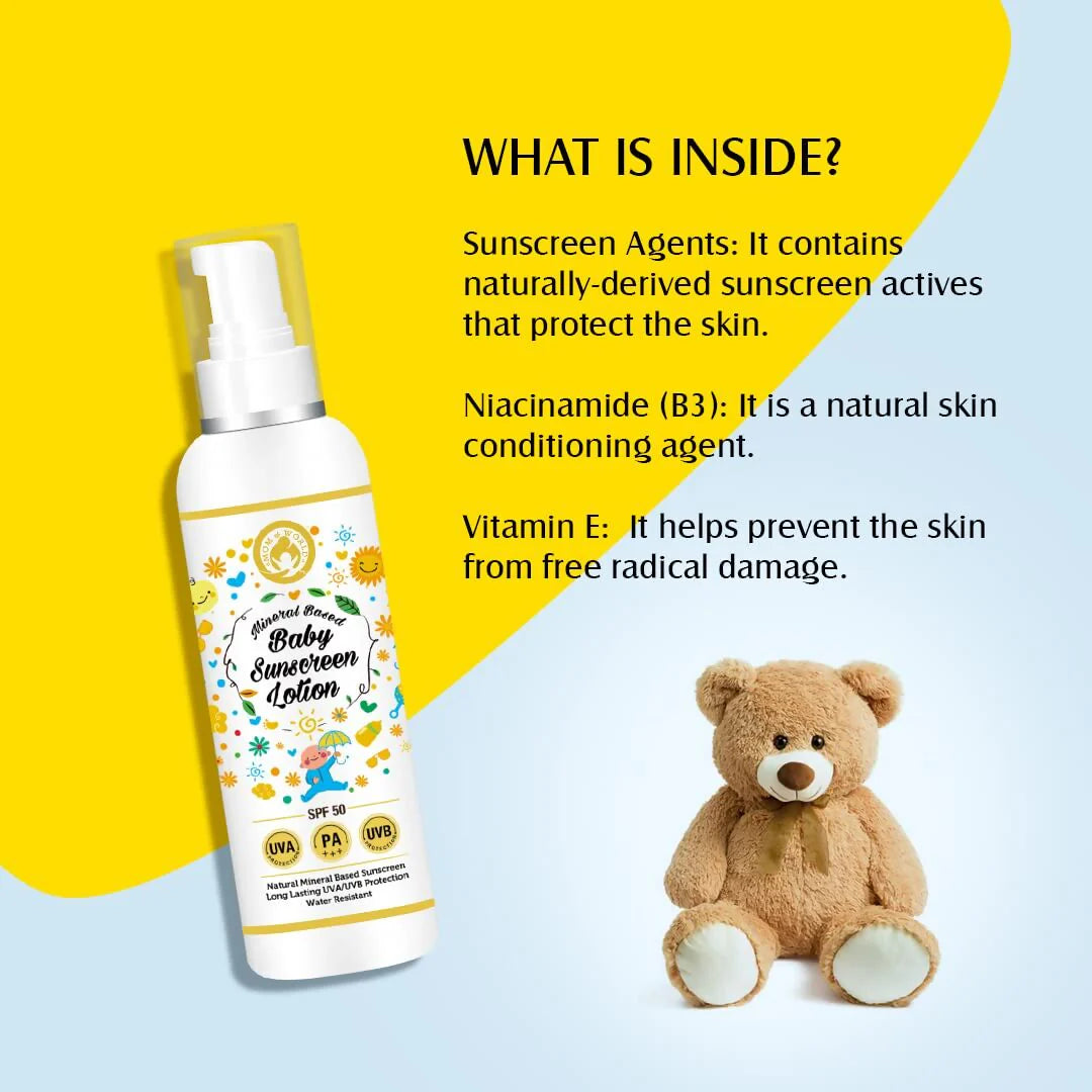 Mom & World Baby Sunscreen Lotion -120 ml Mytrendzcart