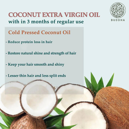 Buddha Natural Cold Pressed Virgin Coconut Oil - For Skin, Hair And Baby Care Hair Oil -150 ml Mytrendzcart