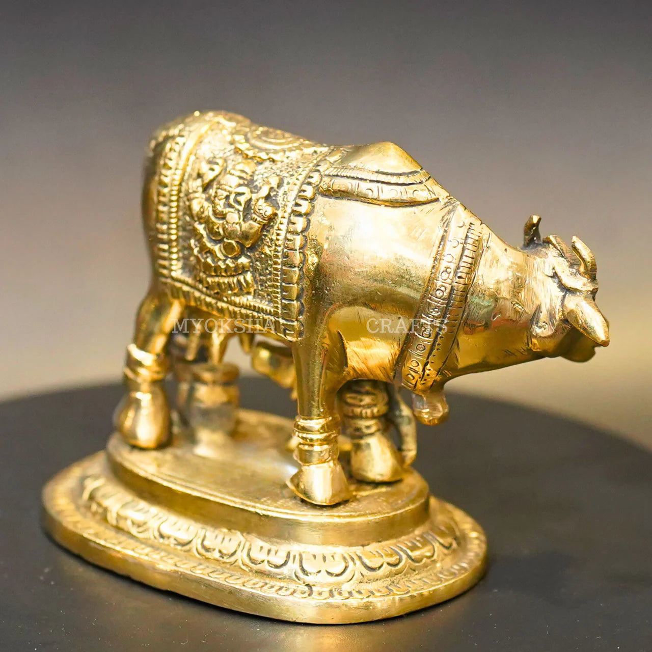 Brass Kamadenu with Calf Idol Mytrendzcart