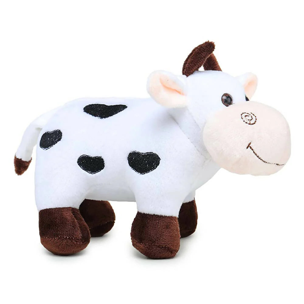 Webby Plush Standing Cow with Smiling Face Stuffed Soft Toy for Kids Mytrendzcart