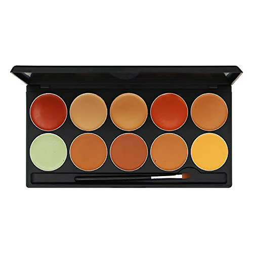 Fashion Colour Studio Finish HD Foundation Palette- 10 HD Cream Makeup Shades - Mytrendzcart