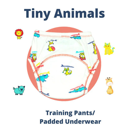 Kindermum Cotton Padded Pull Up Training Pants/ Padded Underwear˜For Kids-Autumn Animals Set of 2 pcs -Medium (9-11 Kgs) - set of 2 Mytrendzcart