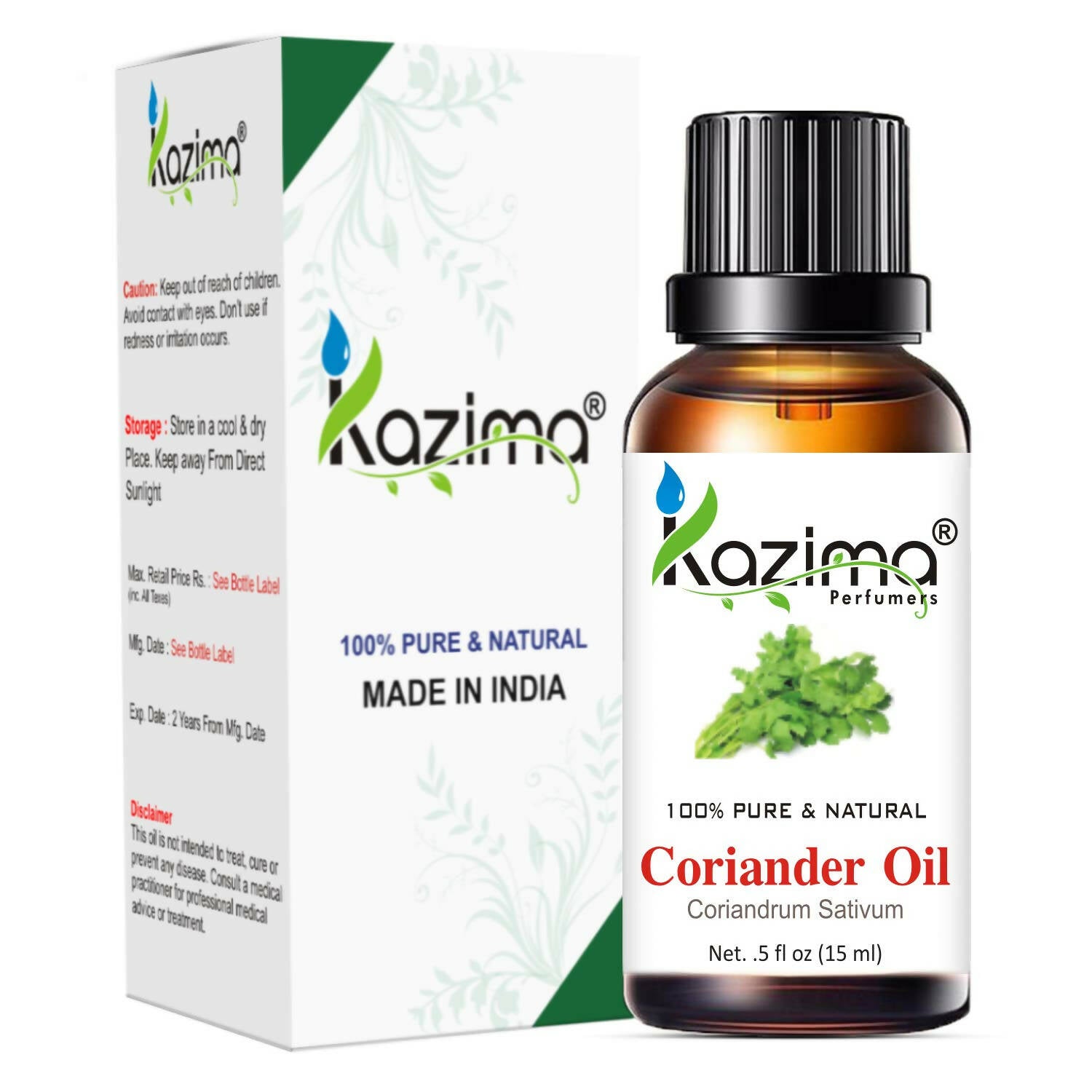 Kazima Coriander Essential Oil For Skin & Hair Care - Mytrendzcart