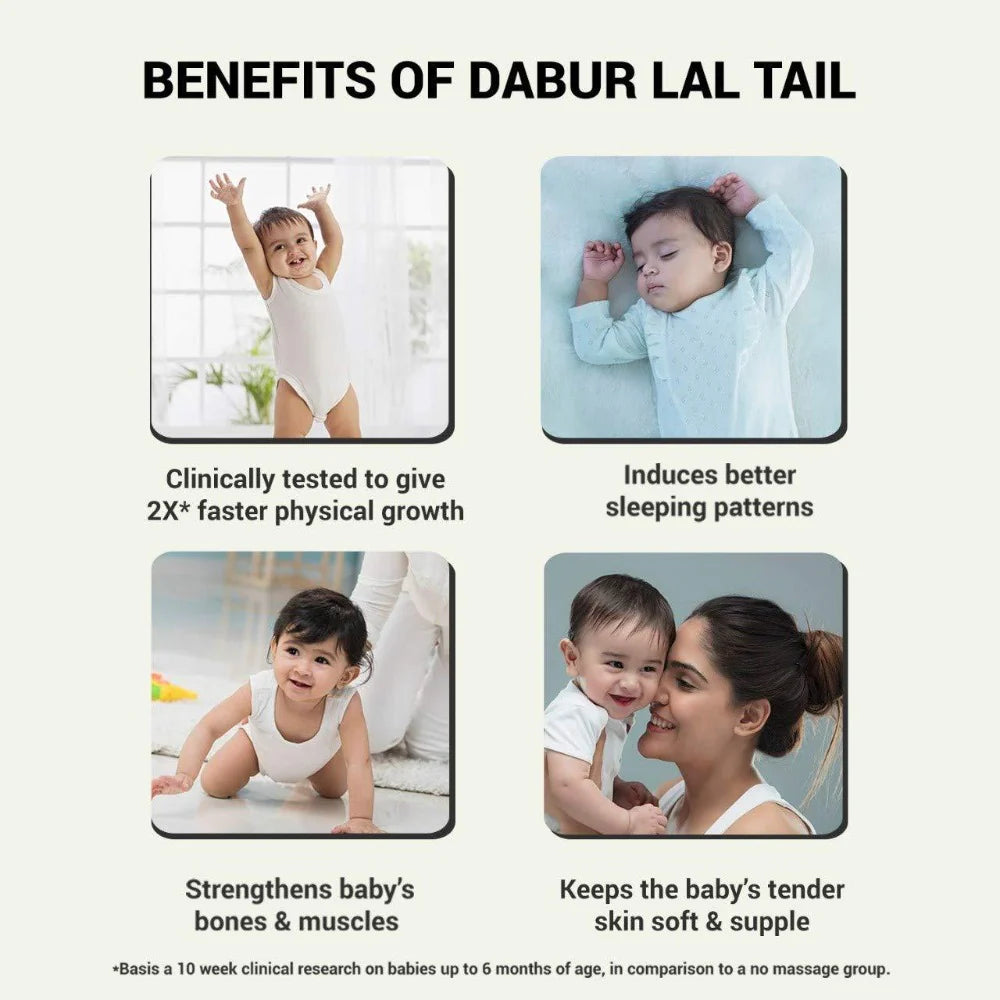 Dabur Lal Tail - Ayurvedic Baby Massage Oil -100 ml Mytrendzcart