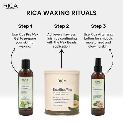 Rica Brazilian Wax with Avocado Butter, Natural & Stripless Wax -800 ml Mytrendzcart