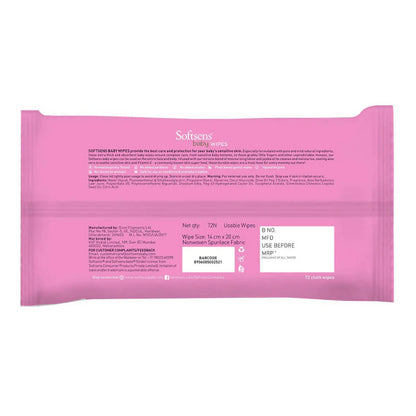 Softsens Baby Wipes -72 Wipes Mytrendzcart