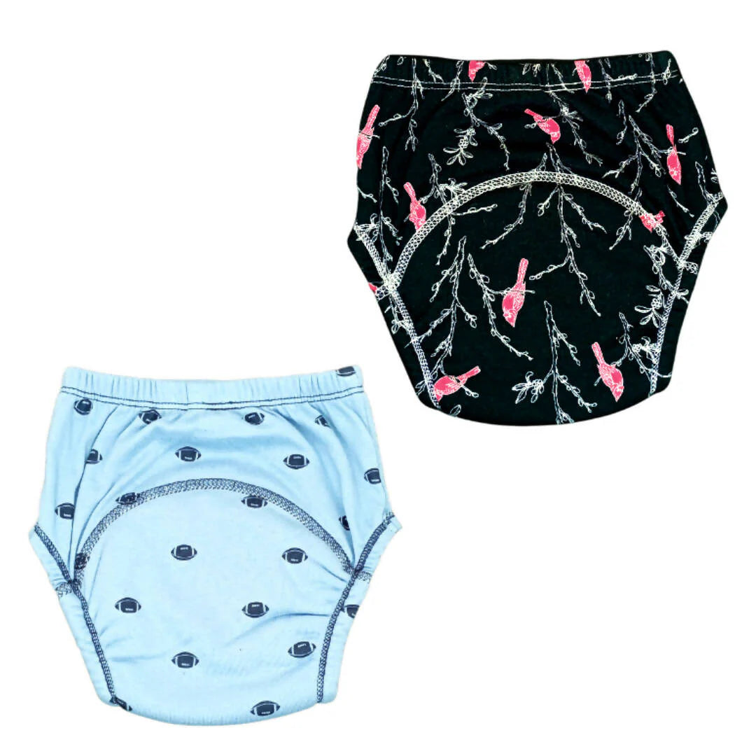 Kindermum Cotton Padded Pull Up Training Pants/ Padded Underwear For Kids Rugby Sparrow-Set of 2 Pcs -Medium (9-11 Kgs) - set of 2 Mytrendzcart