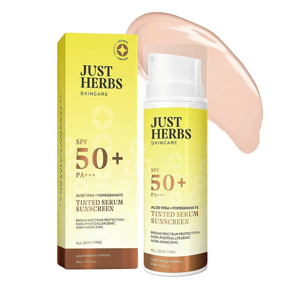 Just Herbs Tinted Serum Sunscreen SPF 50+ - Mytrendzcart