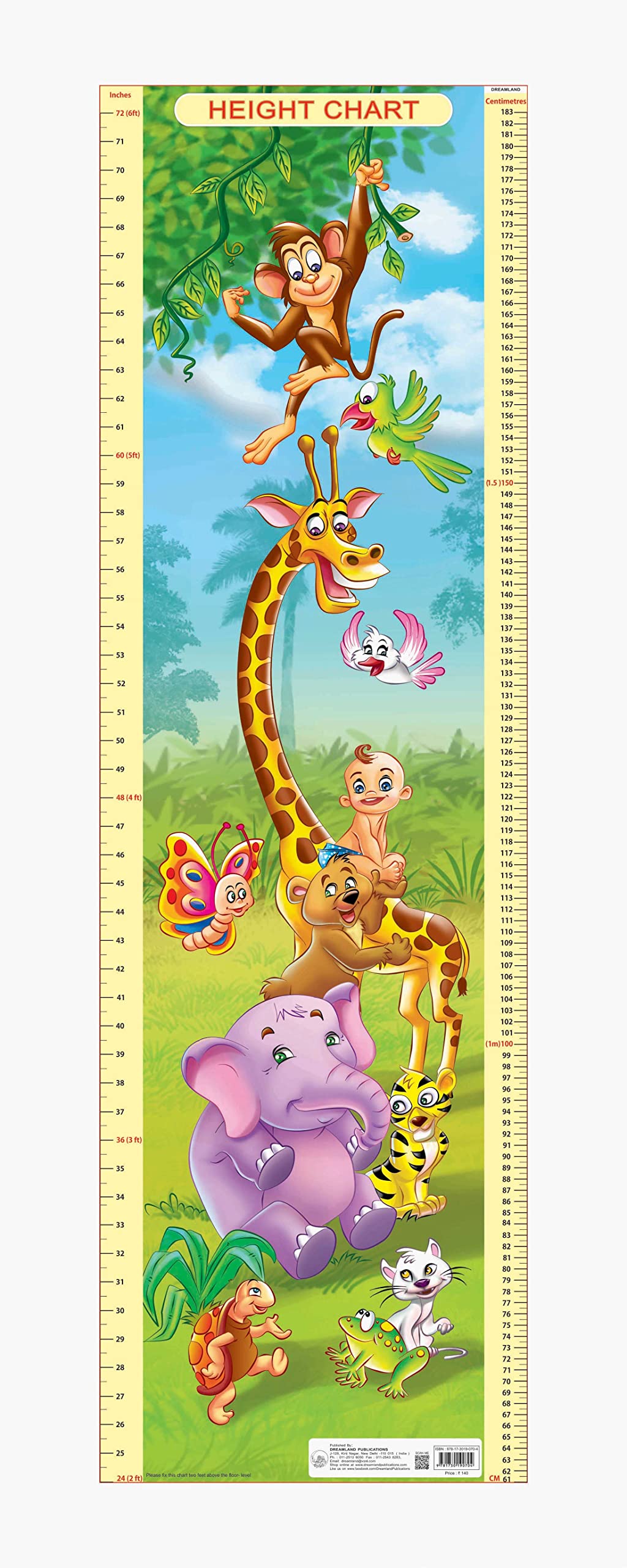 Dreamland Publications Educational Chart for Kids - Height Chart - 1 - Mytrendzcart