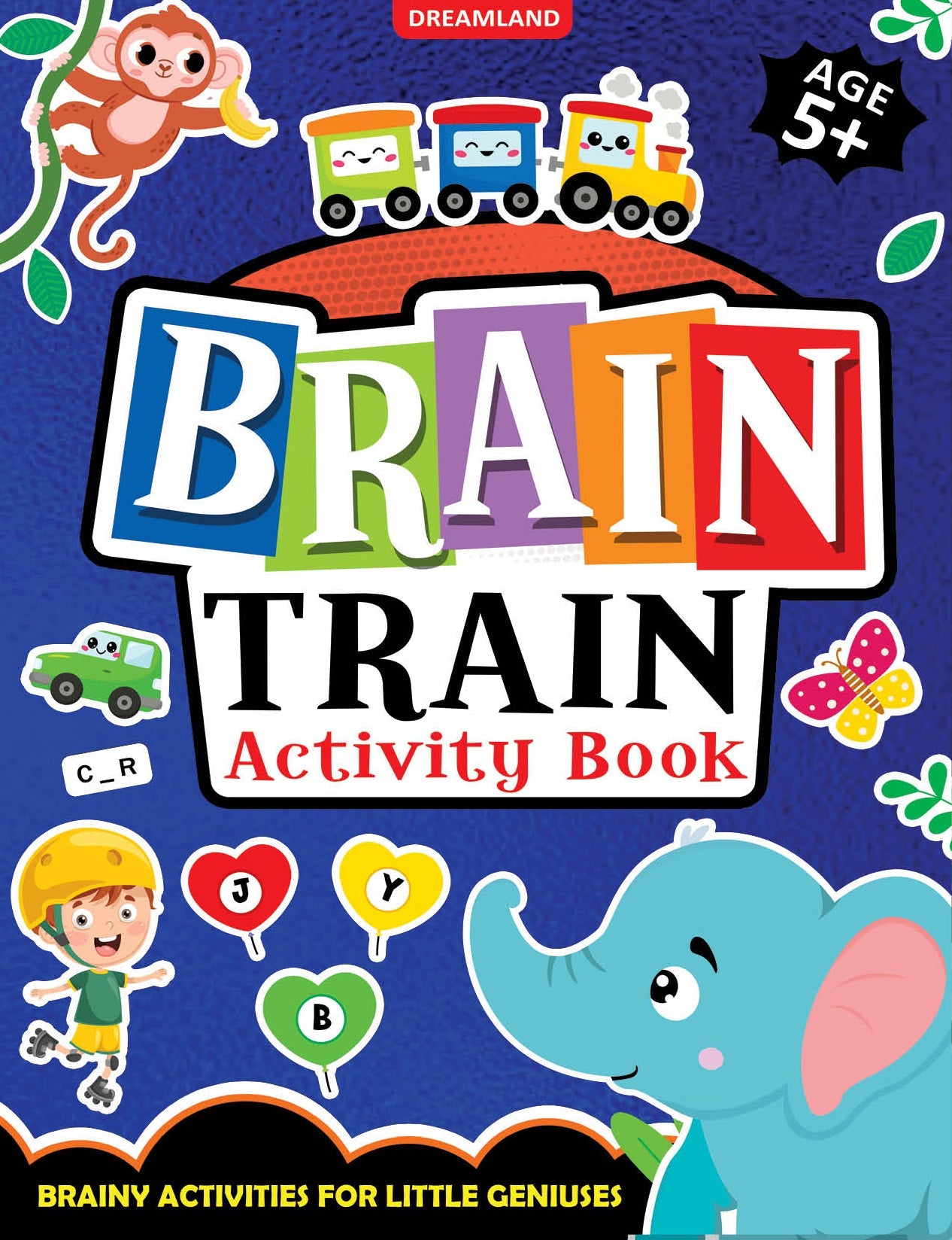 Dreamland Publications Brain Train Activity Book for Kids Age 5+ - With Colouring Pages, Mazes, Puzzles and Word searches Activities - Mytrendzcart