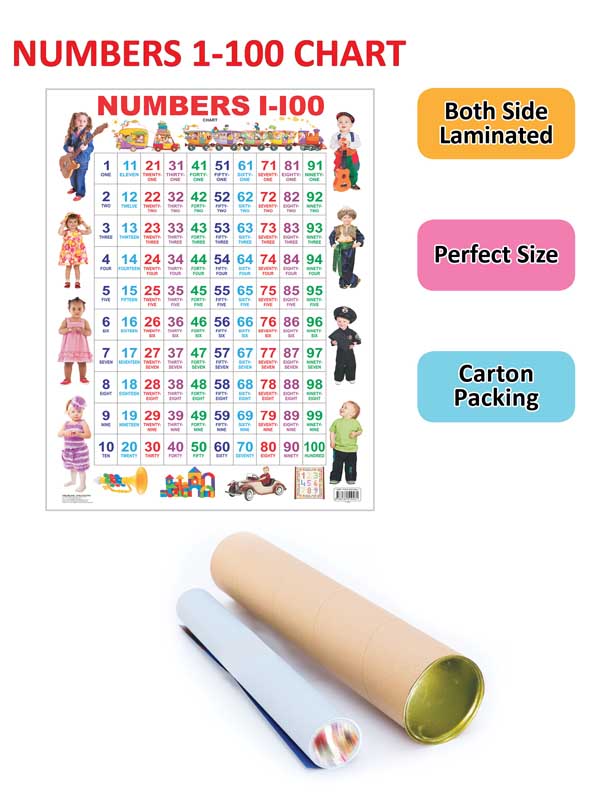 Dreamland Publications Educational Chart for Kids - Numbers 1-100 - Mytrendzcart