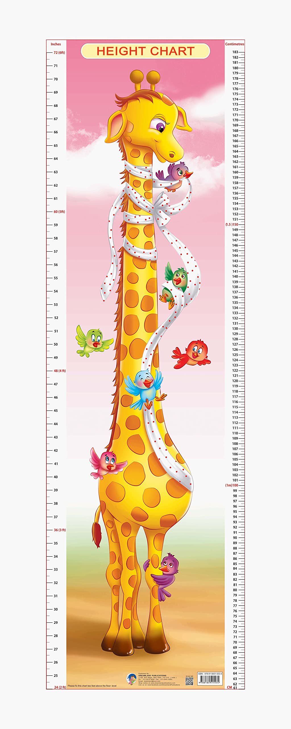 Dreamland Publications Educational Chart for Kids - Height Chart - 3 - Mytrendzcart