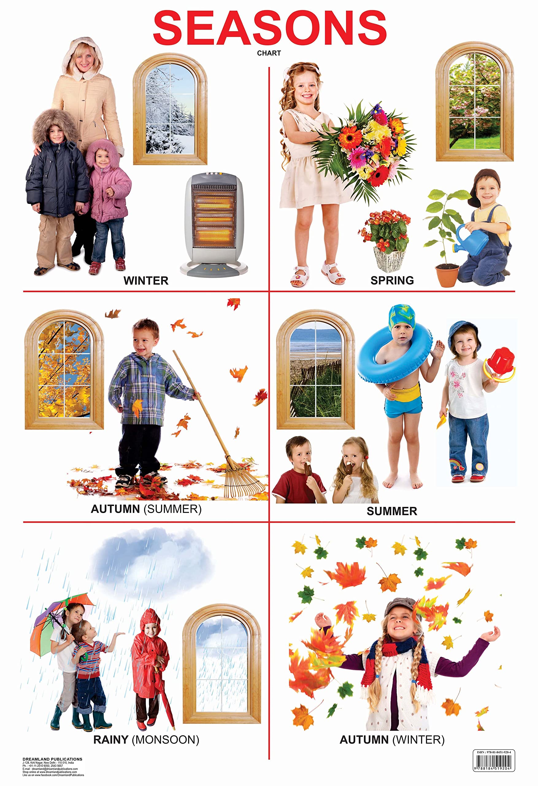 Dreamland Publications Educational Chart for Kids - Seasons Chart - Mytrendzcart