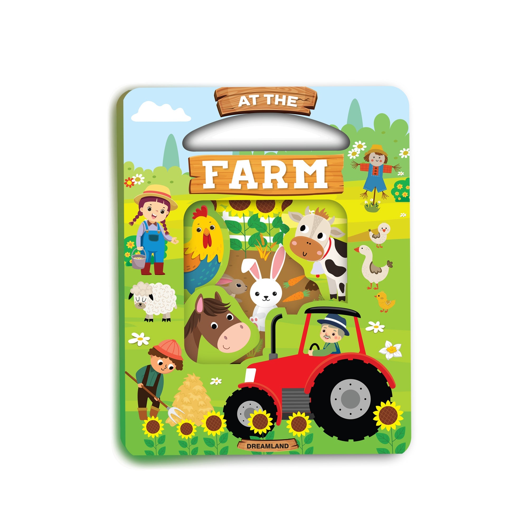 Dreamland Publications Die Cut Window Board Book - At the Farm - Mytrendzcart