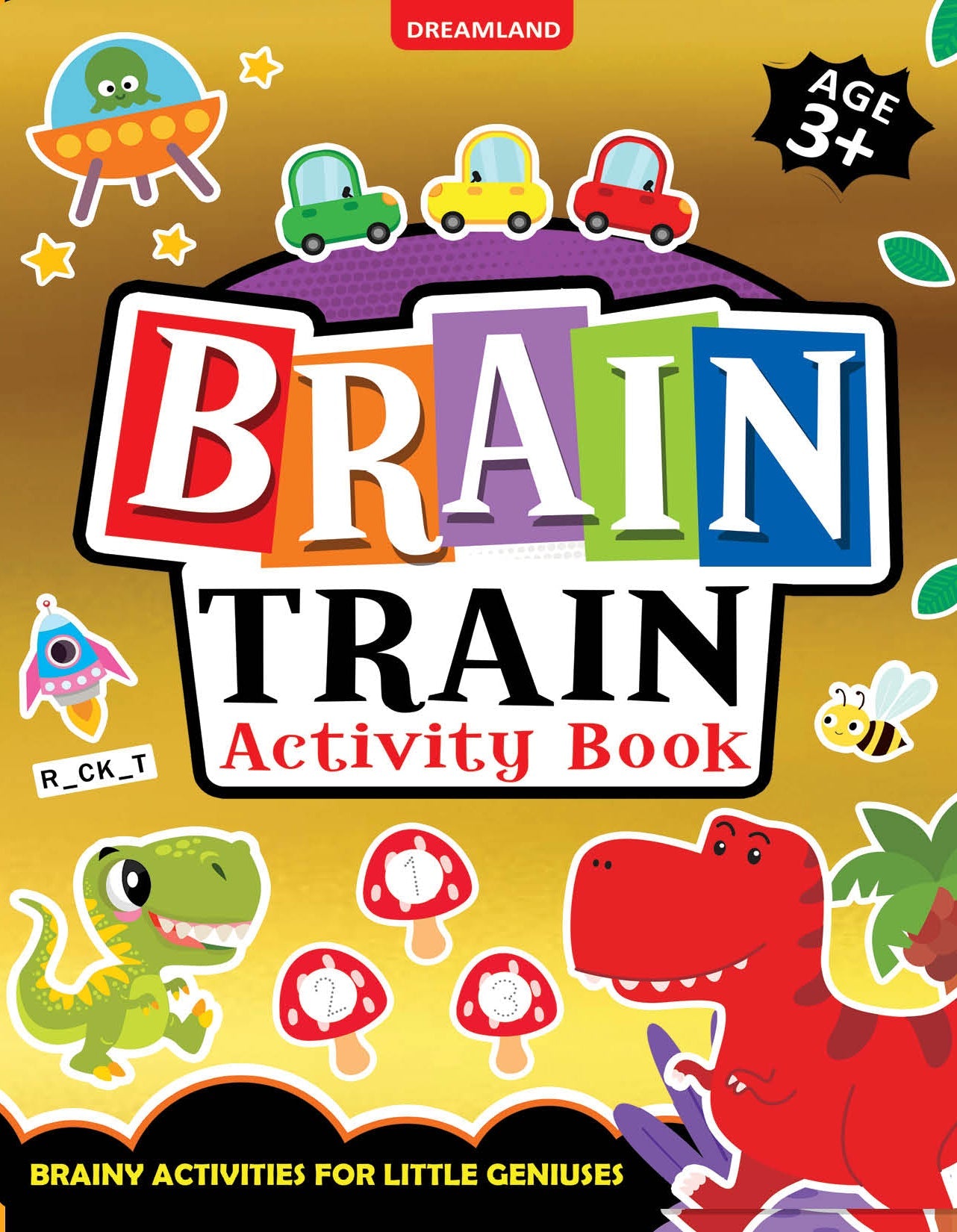 Dreamland Publications Brain Train Activity Book for Kids Age 3+ - With Colouring Pages, Mazes, Puzzles and Word searches Activities - Mytrendzcart