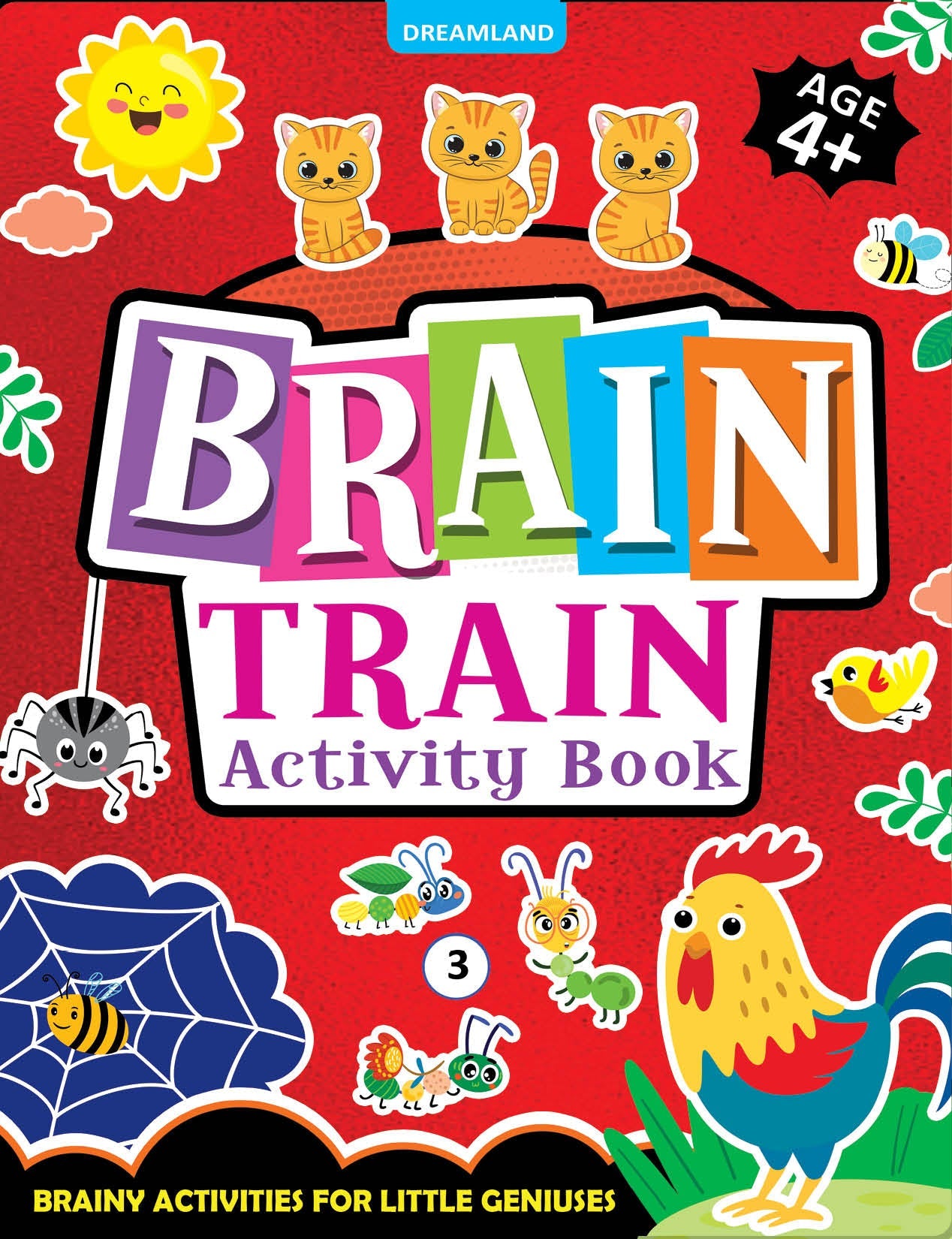 Dreamland Publications Brain Train Activity Book for Kids Age 4+ - With Colouring Pages, Mazes, Puzzles and Word searches Activities - Mytrendzcart