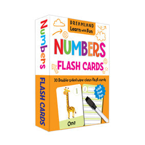 Dreamland Publications Flash Cards Numbers - 30 Double Sided Wipe Clean Flash Cards for Kids (With Free Pen) - Mytrendzcart