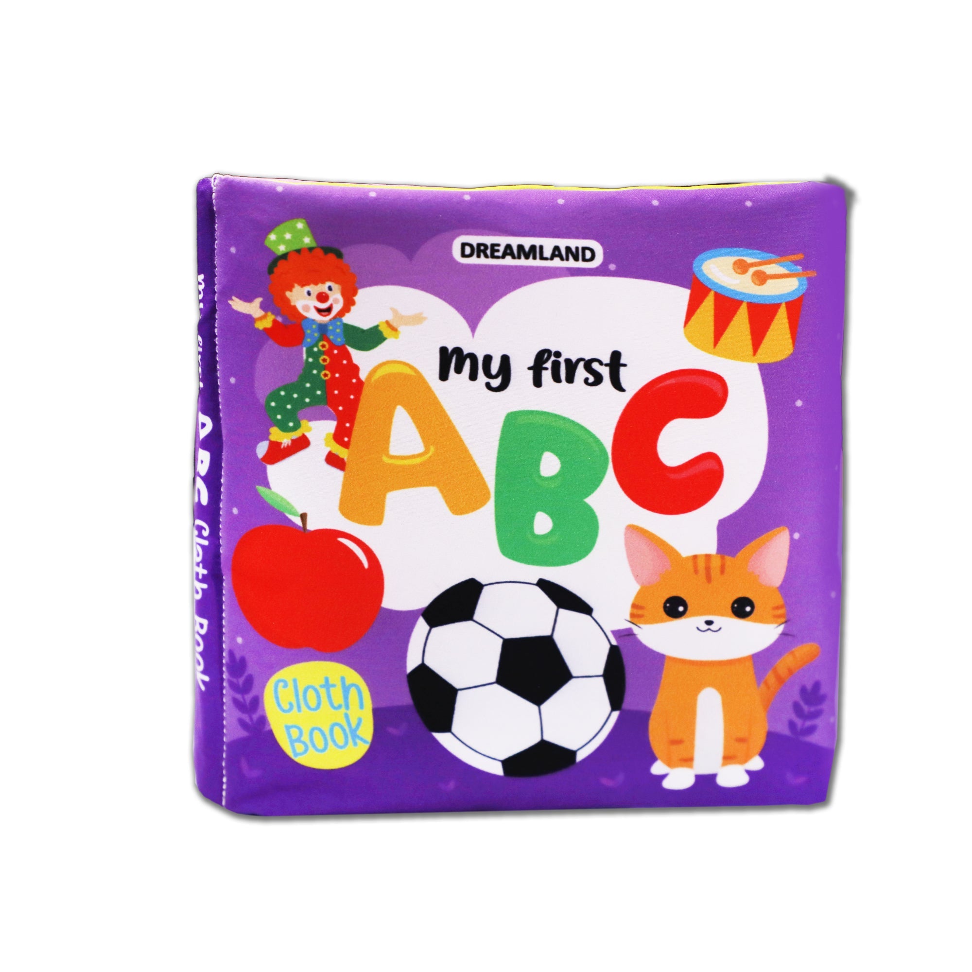 Dreamland Publications Baby My First Cloth Book ABC with Squeaker and Crinkle Paper, Non-Toxic Early Educational Toy for Toddler, Infants - Mytrendzcart