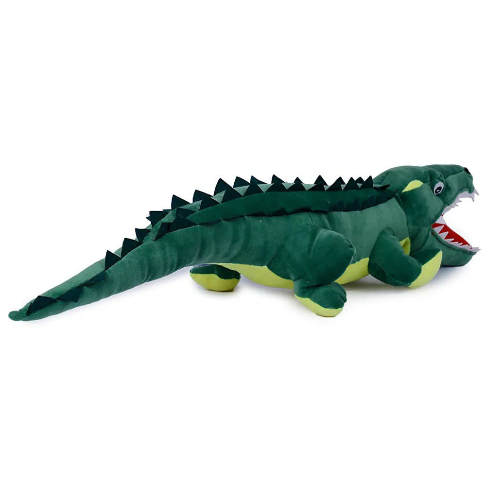 Webby Soft Crocodile with Open Mouth Stuffed Animal Plush Green Toy - 72 cm Mytrendzcart