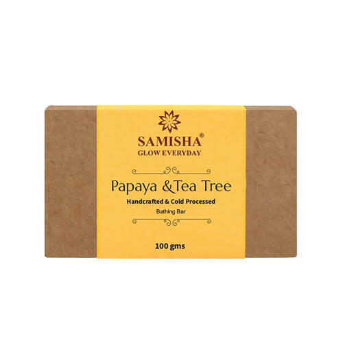 Samisha Organic Papaya & Tea Tree Skin Lightening Bathing Bar - Mytrendzcart