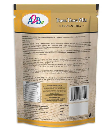 A2B - Adyar Ananda Bhavan Rava Dosa Mix -200 gm - Mytrendzcart