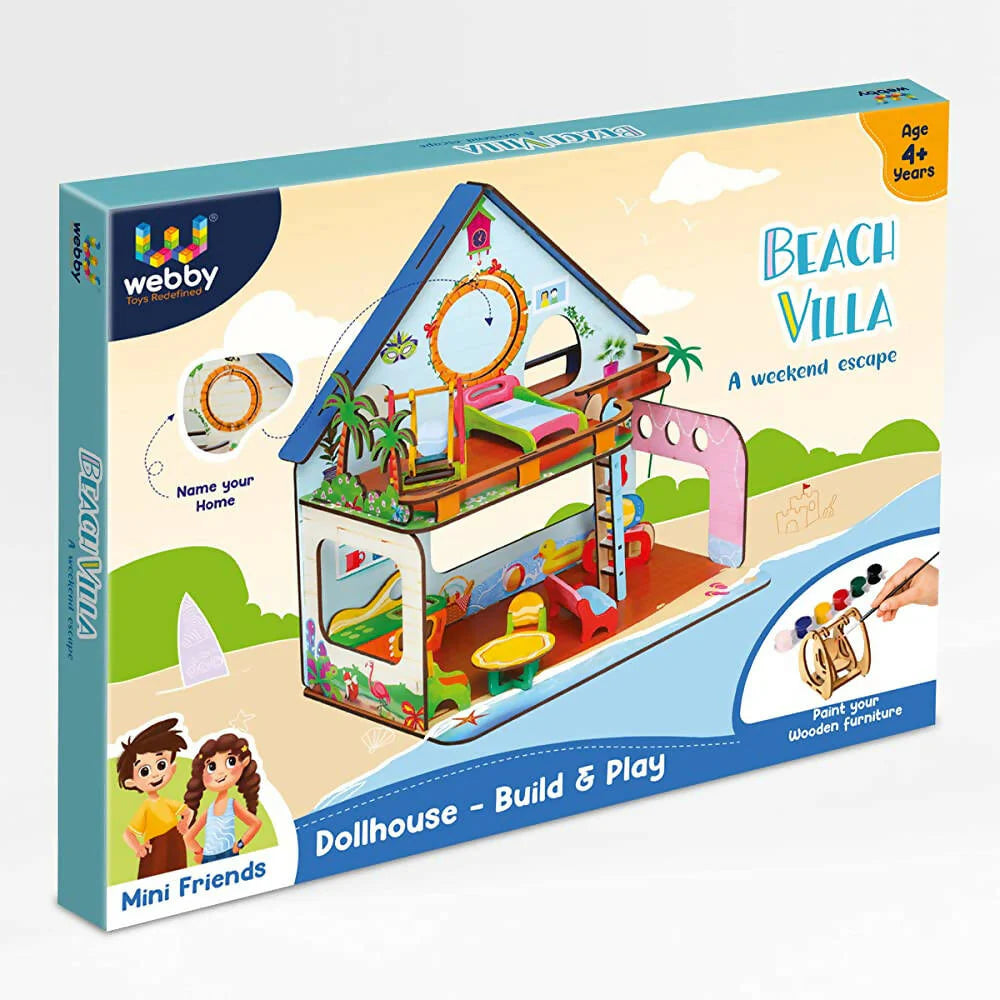 Webby Beach Villa The Weekend Escape All Side Play Doll House Mytrendzcart