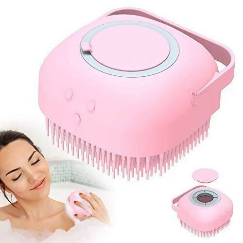 Favon Silicon Soft Cleaning Body Bath Brush with Shampoo Dispenser Scrubber for Cleansing and Dead Skin Removal - Mytrendzcart