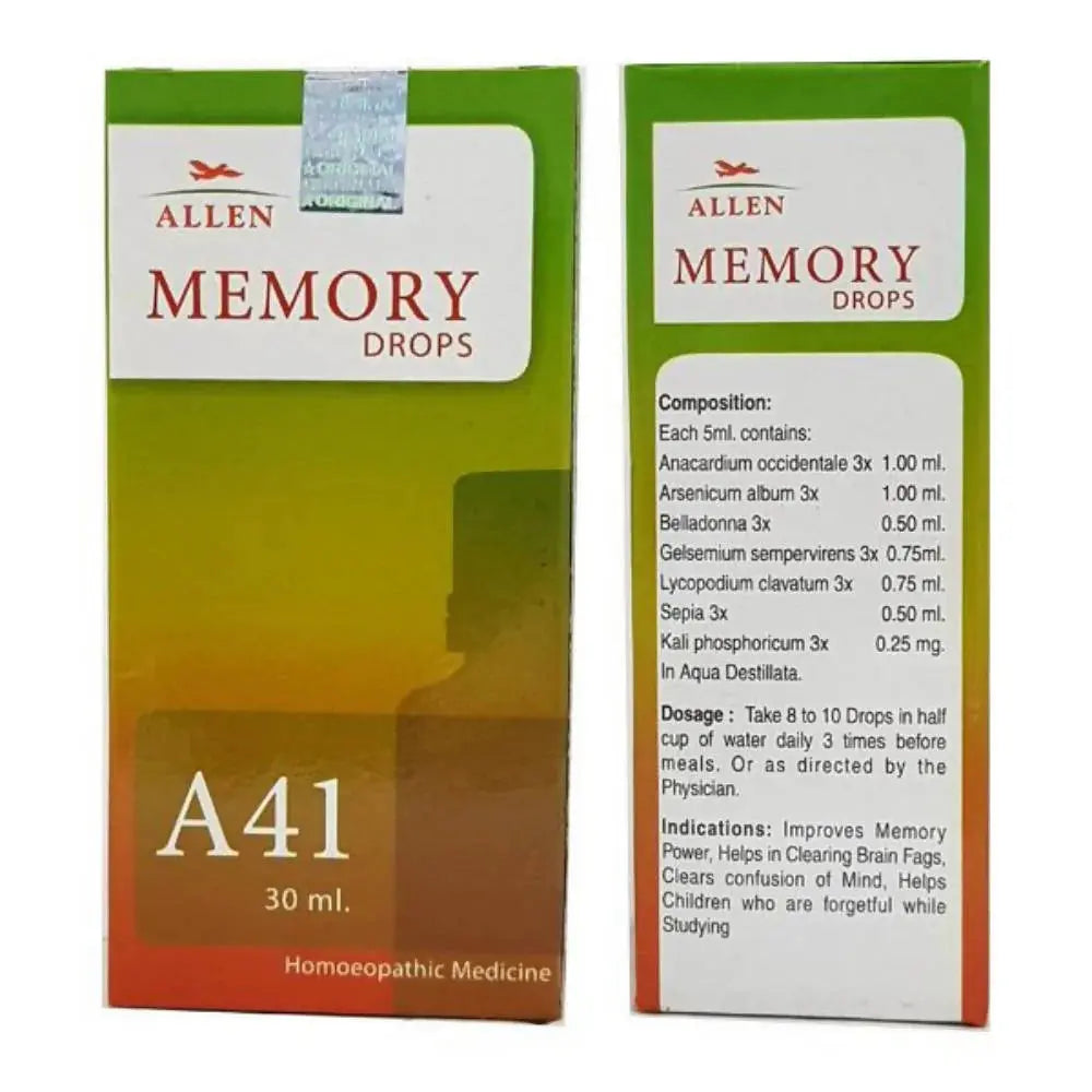 Allen Homeopathy A41 Memory Drops -30 ml - Mytrendzcart