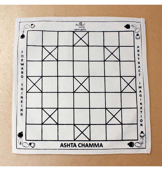 Ancient Living Chauka Bara Four-Player Game / Ashta Chamma Mytrendzcart