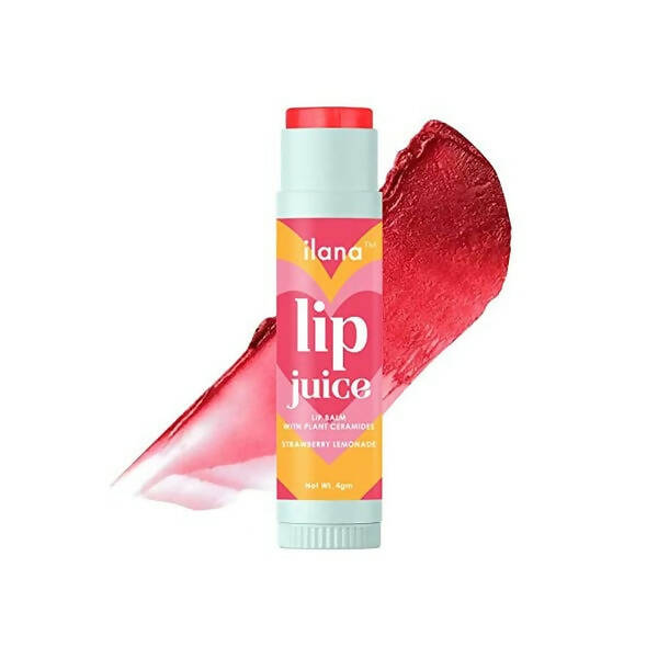 Ilana Lip Juice Tinted Lip Balm With Plant Ceramides - 14 Hr Hydration (Strawberry Lemonade) - Mytrendzcart